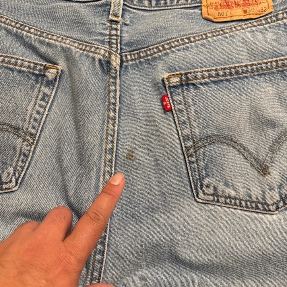 Vintage Levis 501xx Jeans Mens‎ 36x32 blue Denim Button Fly Red tab Straight 00s